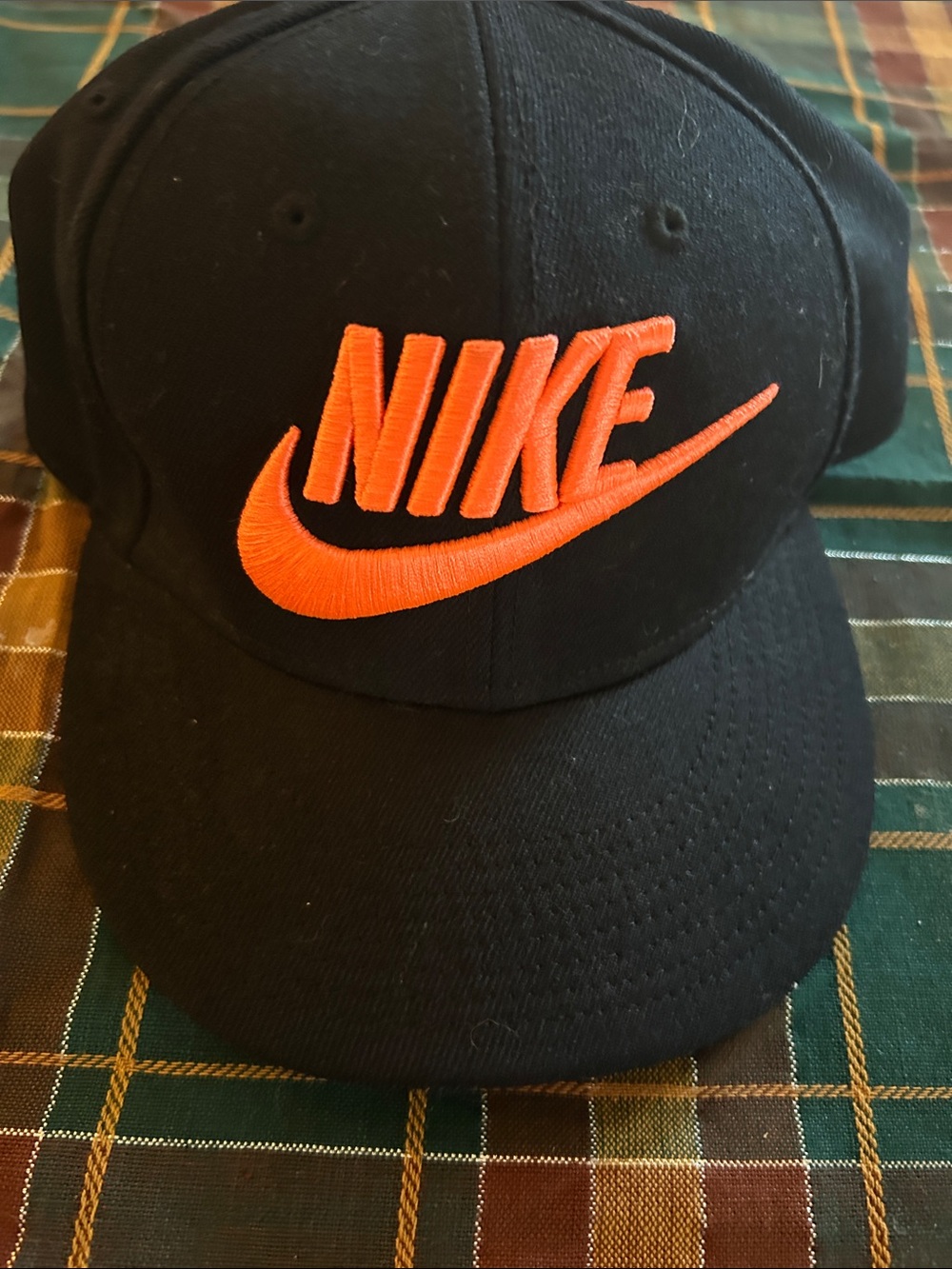Nike Mens Black Cap with Bright Orange Embroidered Logo